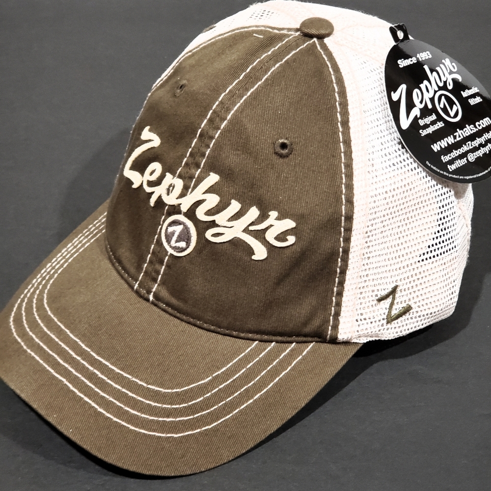 Zephyr Brand Custom Circle Z Gray Trucker Baseball Cap Hat Unisex OSFM NWT